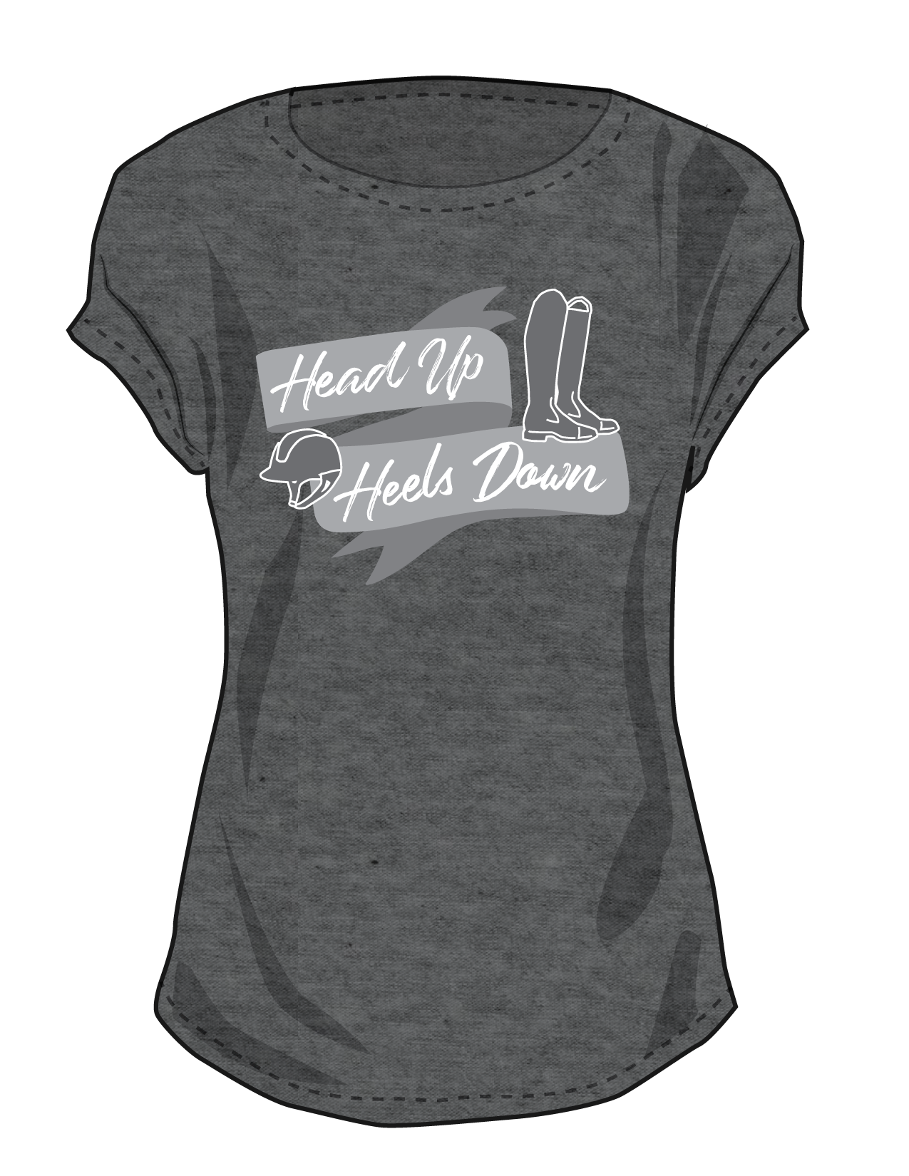 Heels Down Tee in Pepper
