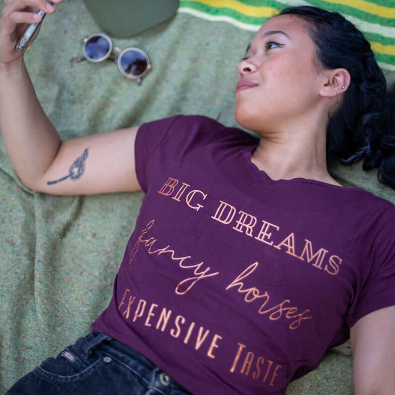 Big Dreams Tee in Plum