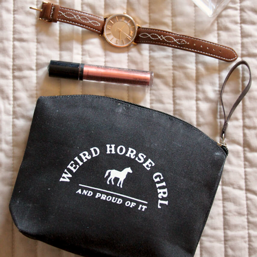 Weird Horse Girl Makeup Bag
